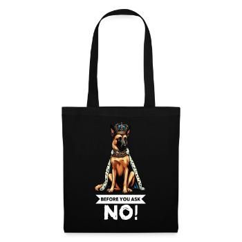 Avant de demander au chien berger belge Malinois - Sac en tissu - noir - Devant