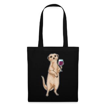 Meerkat Red Wine - Tote Bag - black - Front