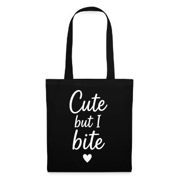 Sweet saying for women I bite sweet ladies - Tote Bag - black - Front