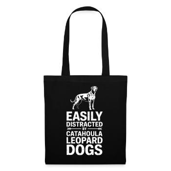 Louisiana Catahoula Leopard Dog Spruch Geschenk - Stoffbeutel - Schwarz - Vorne