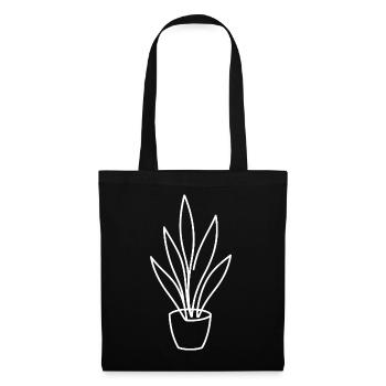 Agave Line Art Plant Design - Tote Bag - black - Front