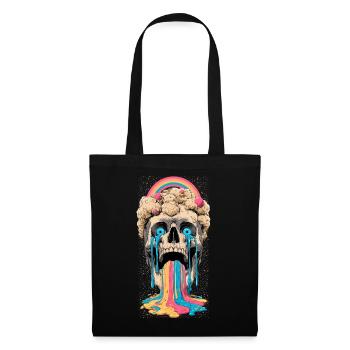 Arc-en-ciel du crâne psychédélique - Sac en tissu - noir - Devant