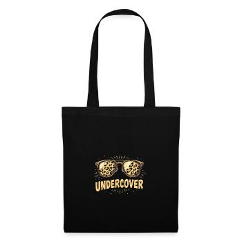 Undercover Speech - Lustiges Kostüm mit Sonnenbril - Stoffbeutel - Schwarz - Vorne