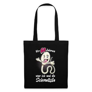 60 Geburtstag Frauen 1961 Jahrgang 60. Jubiläum - Stoffbeutel - Schwarz - Vorne