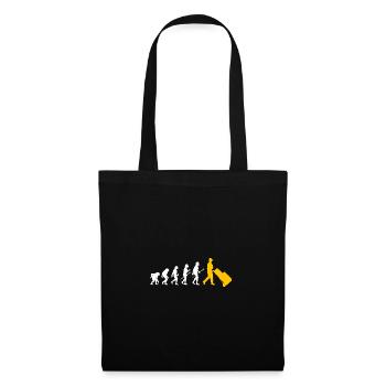 Paketbote Postbote Zusteller Briefträger Outfit - Stoffbeutel - Schwarz - Vorne