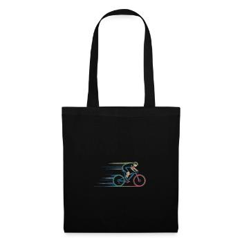 BMX Freestyle Vintage Radfahrer Geschenk Idee - Stoffbeutel - Schwarz - Vorne