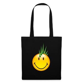 Smiley Punk - Stoffbeutel - Schwarz - Vorne