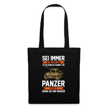 Panzer Fahrer Soldat Bundeswehr Militär - Stoffbeutel - Schwarz - Vorne