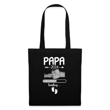 Papa 2024 Loading - Stoffbeutel - Schwarz - Vorne