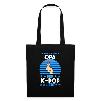 Opa Anime K-pop - Stoffbeutel - Schwarz - Vorne