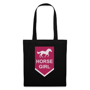 Citation de fille de cheval disant - Sac en tissu - noir - Devant