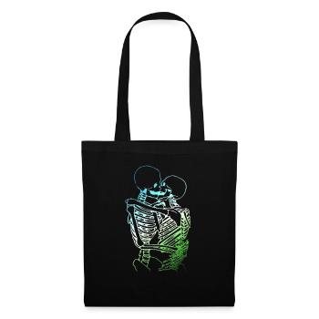 skull skeleton death halloween horror black dead - Tote Bag - black - Front