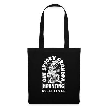 One Spooky Grandpa Father Retro Halloween Costume - Stoffbeutel - Schwarz - Vorne