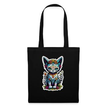 Cat Mexico - Dia de los Muertos - Tote Bag - black - Front