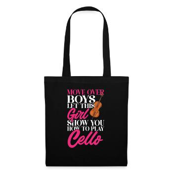Violoncelliste Violoncelliste Musicien Violoncelle - Sac en tissu - noir - Devant