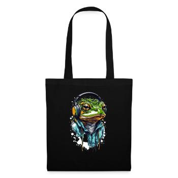 Frog music - Stoffbeutel - Schwarz - Vorne