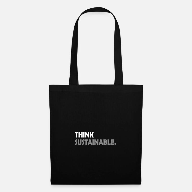 Think sustainable - Stoffbeutel - Schwarz