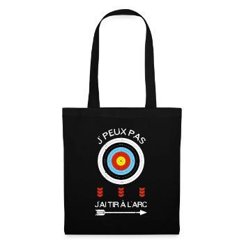 J'peux pas, j'ai tir à l'arc - Sac en tissu - noir - Devant