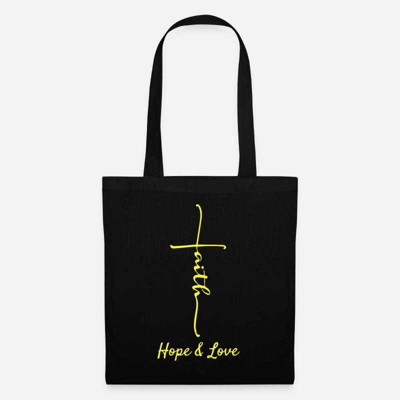 Christentum Christlich Gläubig Liebe Geschenk - Stoffbeutel - Schwarz