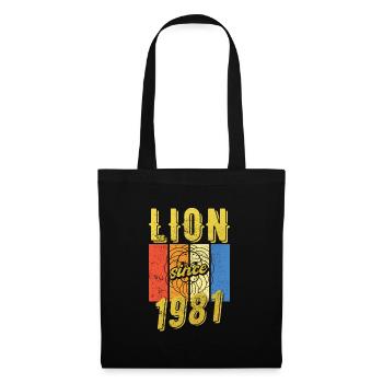 Léo 1981 Zodiac Cadeau d’anniversaire - Sac en tissu - noir - Devant
