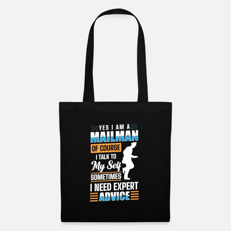 Post Beruf Arbeit Paketbote - Stoffbeutel - Schwarz