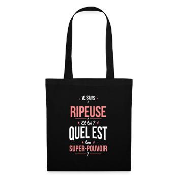 Je suis ripeuse - Super-pouvoir - Sac en tissu - noir - Devant