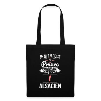 Fous du prince charmant sauf s'il est Alsacien - Sac en tissu - noir - Devant