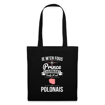 Fous du prince charmant sauf s'il est Polonais - Sac en tissu - noir - Devant