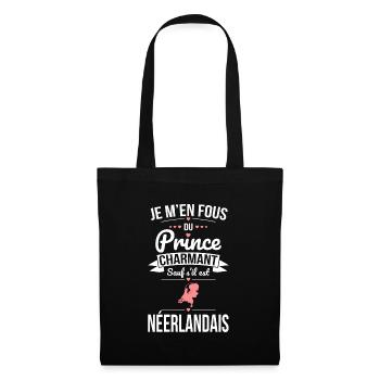 Fous du prince charmant sauf s'il est Néerlandais - Sac en tissu - noir - Devant