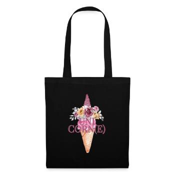 unique unicorn ice cream cone cone - Tote Bag - black - Front
