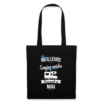 Les meilleurs camping-caristes naissent en Mai - Sac en tissu - noir - Devant