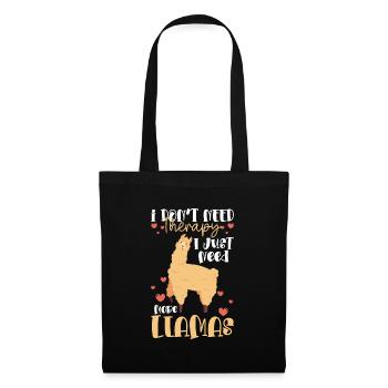 Lama Ferme Animal Doux - Sac en tissu - noir - Devant