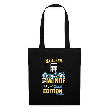 Meilleur Comptable au monde - 100% génial - Sac en tissu - noir - Devant