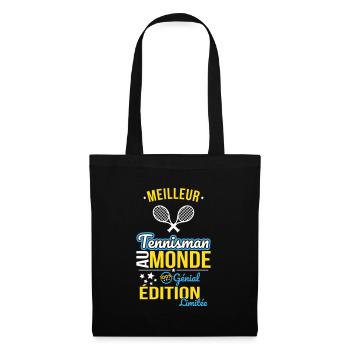 Meilleur Tennisman au monde - 100% génial - Sac en tissu - noir - Devant