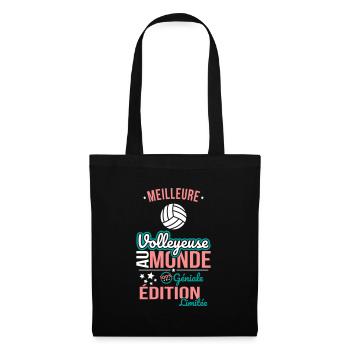 Bester Volleyballspieler der Welt - 100% genial - Stoffbeutel - Schwarz - Vorne