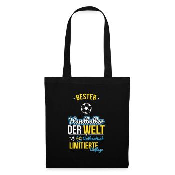 Bester Handballer der Welt -100% Authentisch - Stoffbeutel - Schwarz - Vorne