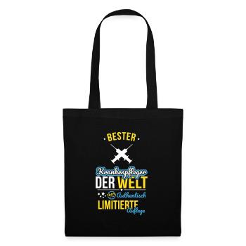 Meilleure infirmière du monde - 100 % authentique - Sac en tissu - noir - Devant