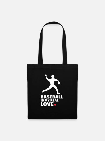 Ich Liebe Baseball Stilvolles - Stoffbeutel - Schwarz