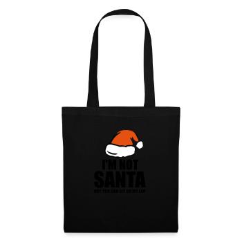 Je ne suis pas Santa Santa drôle citation de Noël - Sac en tissu - noir - Devant