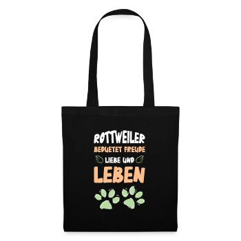 Amour et vie des rottweilers - Sac en tissu - noir - Devant