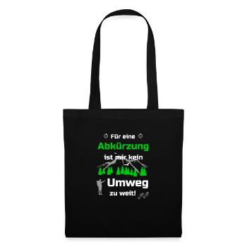 Wandern Spruch Geschenkidee - Stoffbeutel - Schwarz - Vorne