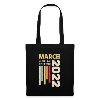 Mars 2022 - Cadeau anniversaire Mars 2022 Mars - Sac en tissu - noir - Devant