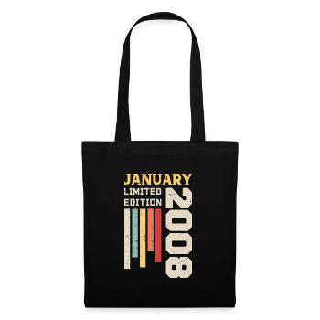 January 2008 - January 2008 Birthday Gift - Tote Bag - black - Front