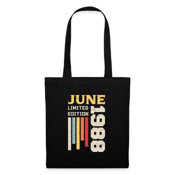 Juin 1988 - Cadeau anniversaire Juin 1988 Juin - Sac en tissu - noir - Devant