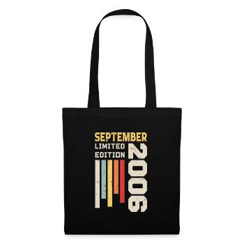 Septembre 2006 Cadeau anniversaire Septembre 2006 - Sac en tissu - noir - Devant