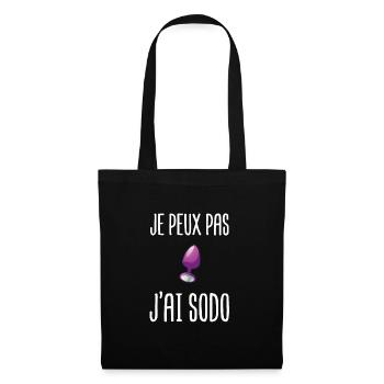 sodo sodomie beauf sex marrant fun plug - Sac en tissu - noir - Devant