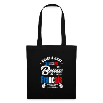 Bogosse Français vive la france - Sac en tissu - noir - Devant