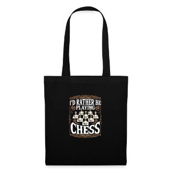 Identifiant du club d’échecs Préférez jouer aux échecs - Sac en tissu - noir - Devant
