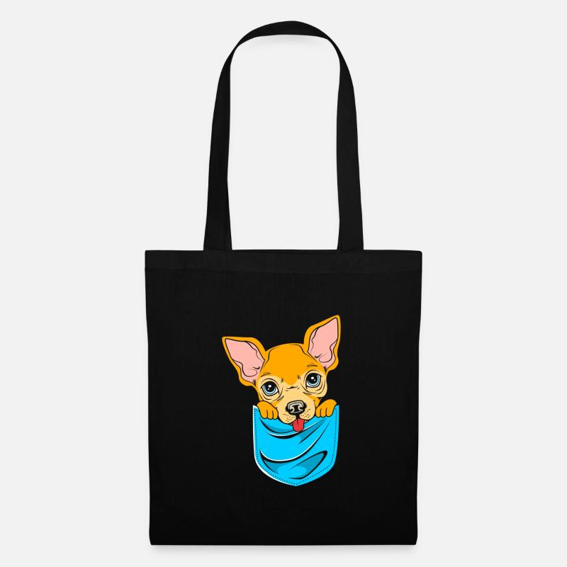 Chihuahua Tasche - Stoffbeutel - Schwarz