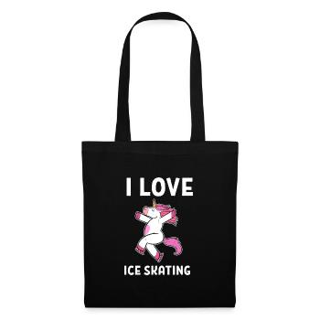 Patinage sur glace Patinage sur glace Patinage sur glace - Sac en tissu - noir - Devant